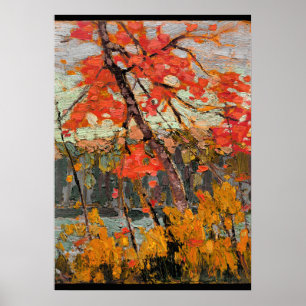 Poster Érable tordu, peinture d'art