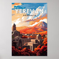 Erevan Arménie Travel Art Vintage
