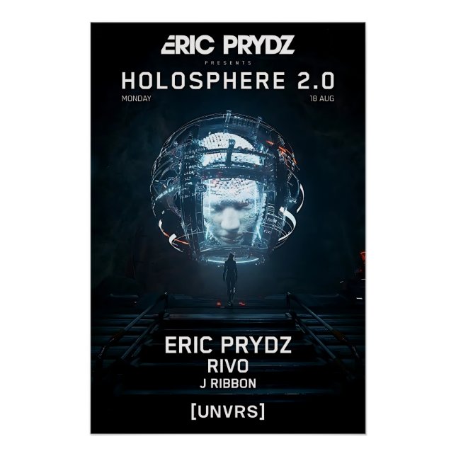 Poster Eric Prydz - holosphere 2.0 - [UNVRS] (Devant)