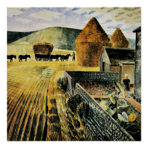 Poster Eric Ravilious - Furlong, célèbre peinture,