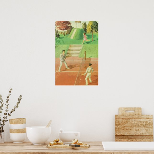 Poster Eric Ravilit, Tennis, (Cuisine)