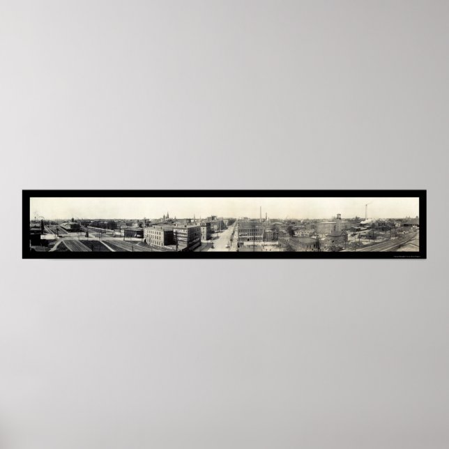 Poster Erie, Pennsylvanie Grand Panoramique Photo 1912 (Devant)