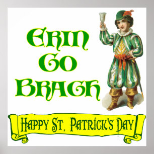 Poster Erin Go Braugh Joyeux Saint Patrick Day dit :