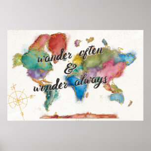 Poster Errez souvent, errez toujours carte avec la