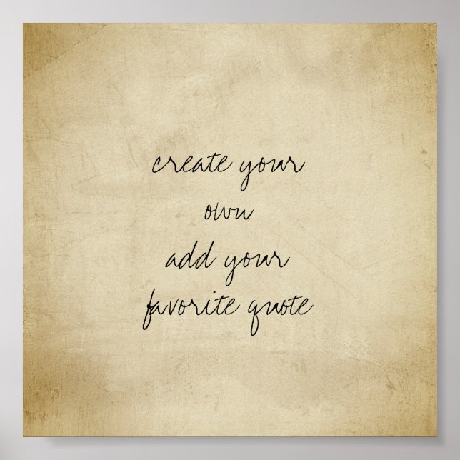 Poster erstellen Sie Ihre eigene bedrängte Textur  (Vorne)