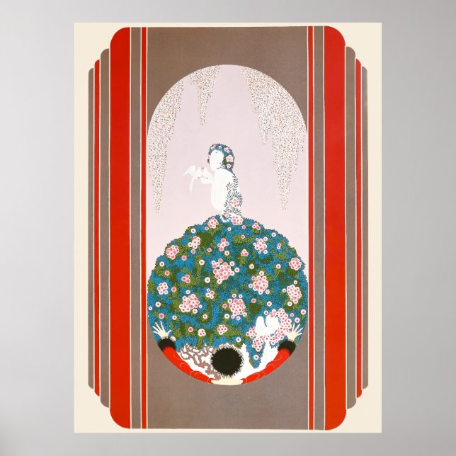 Poster Erté - La robe de printemps de Vénus (Devant)