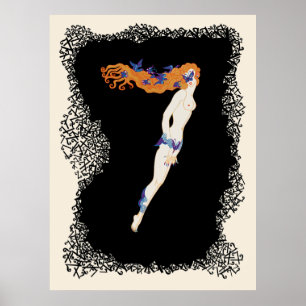 Poster Erté - La Suite Numéraux, Le Numéro 7