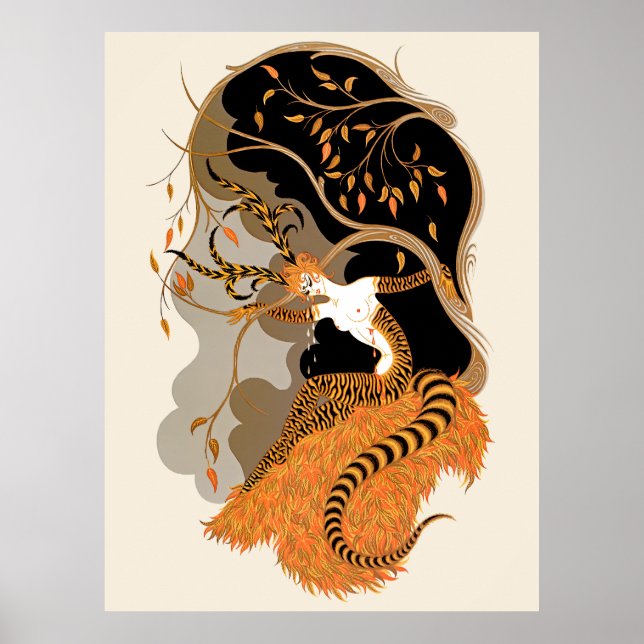 Poster Erté - Les Saisons, automne 1970 (Devant)