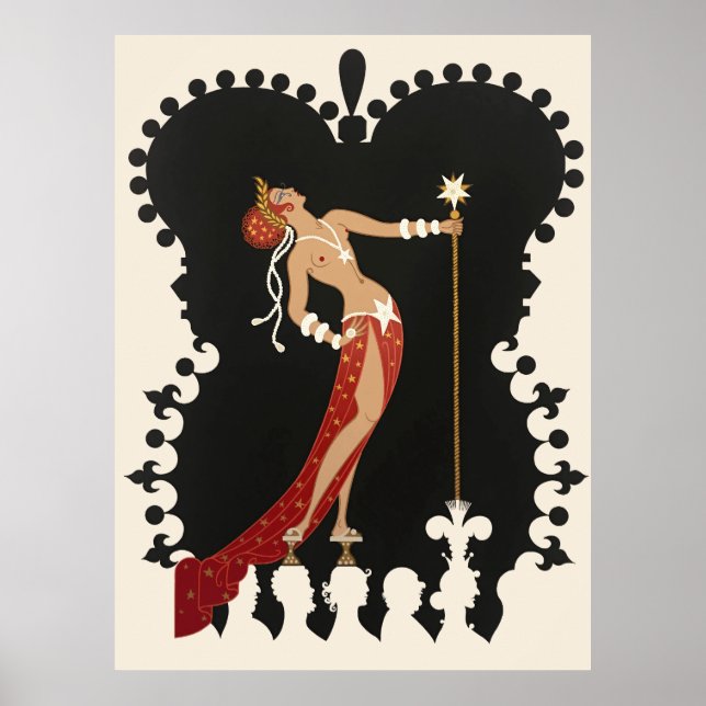 Poster Erté - Les Sept Péchés Mortels Suite, Fierté (Devant)