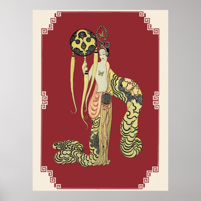 Poster Erté - Suite Princess Asiatique, Bamboo (Devant)