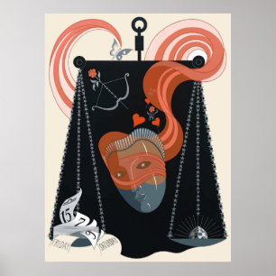 Poster Erté - Suite Zodiac, Libra