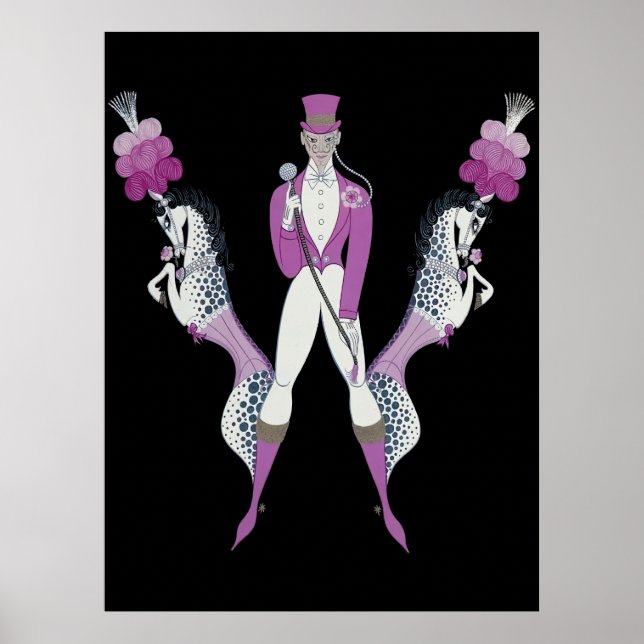 Poster Erté - The Letter W from the Alphabet Suite, 1976 (Devant)