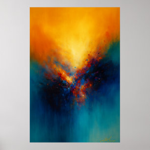 Poster Éruption Céleste Explosion Cosmique Vibrante