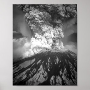 Poster Éruption du Mont Saint-Hélène - 18 mai 1980
