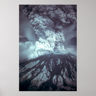 Poster Éruption du mont Saint Helens Stratovolo 1980