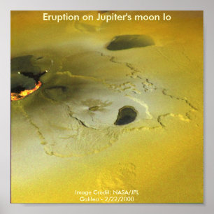 Poster Éruption sur la lune de Jupiter Io