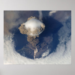 Poster éruption volcanique