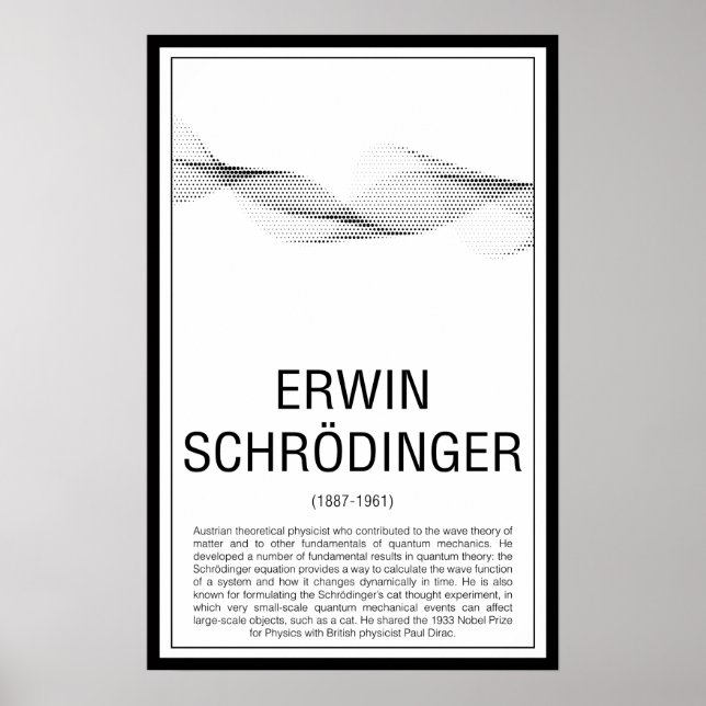 Poster Erwin Schrodinger (Devant)