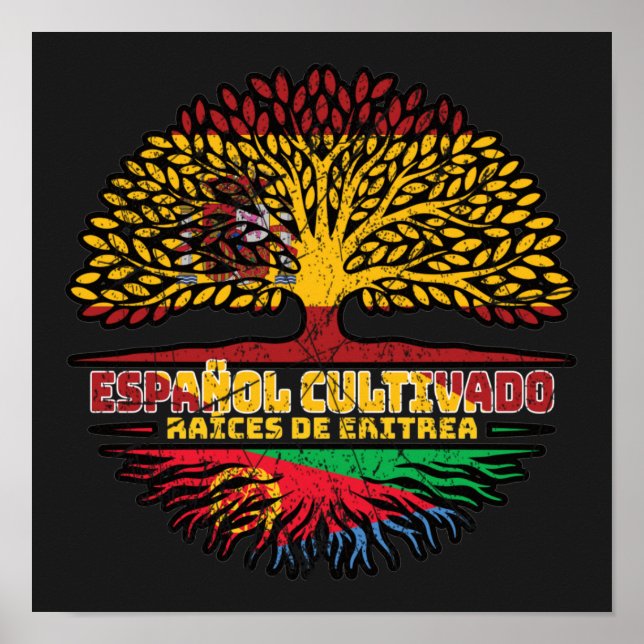 Poster Erythrée Erythrée Espagne Espagne Espagne Arbre es (Devant)