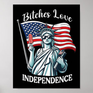 Poster Es Love Independence Drôle 4 juillet Retro