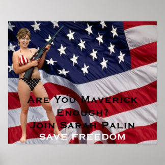 Poster Es-tu assez franc ? Rejoins Sarah Palin