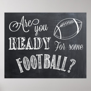 Poster Es-tu prêt pour du football ? Plaque