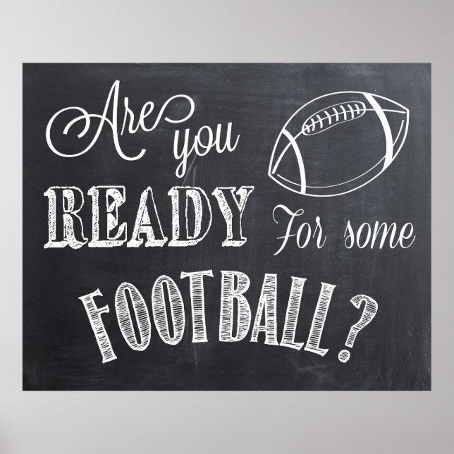 Poster Es-tu prêt pour du football ? Plaque (Devant)