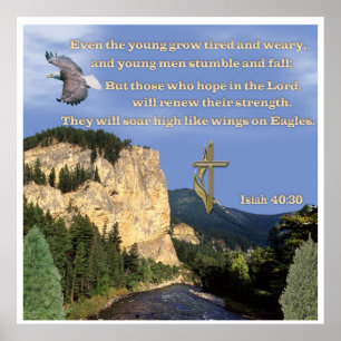 Poster Ésaïe 40:30-31