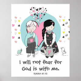 Poster Esaïe 41:10 Je ne crains pas garçon et fille