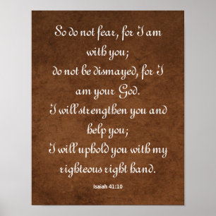 Poster Esaïe 41:10 Verset biblique pour la force