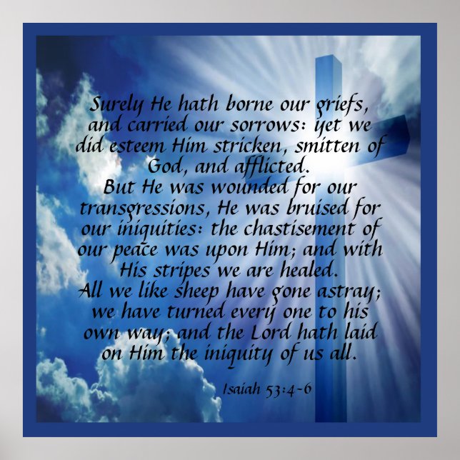 Poster Ésaïe 53:4-6 (Devant)