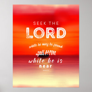 Poster Esaïe 55 : 6 versets bibliques écritures cadeaux