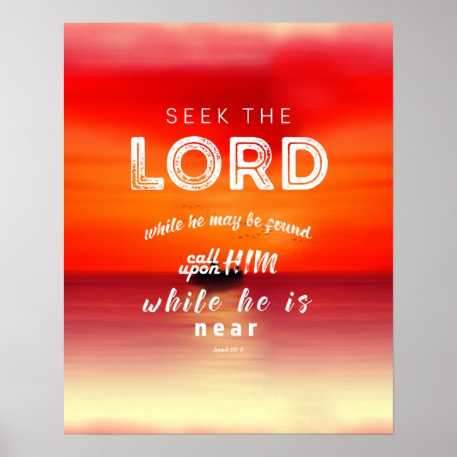 Poster Esaïe 55 : 6 versets bibliques écritures cadeaux (Devant)