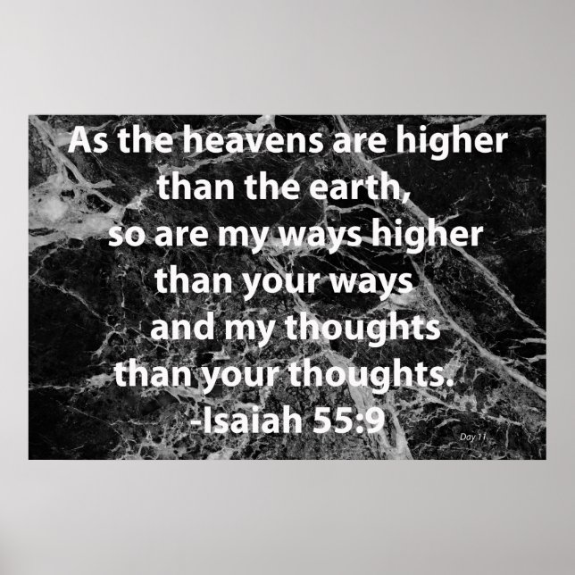 Poster Ésaïe 55:9 (Devant)