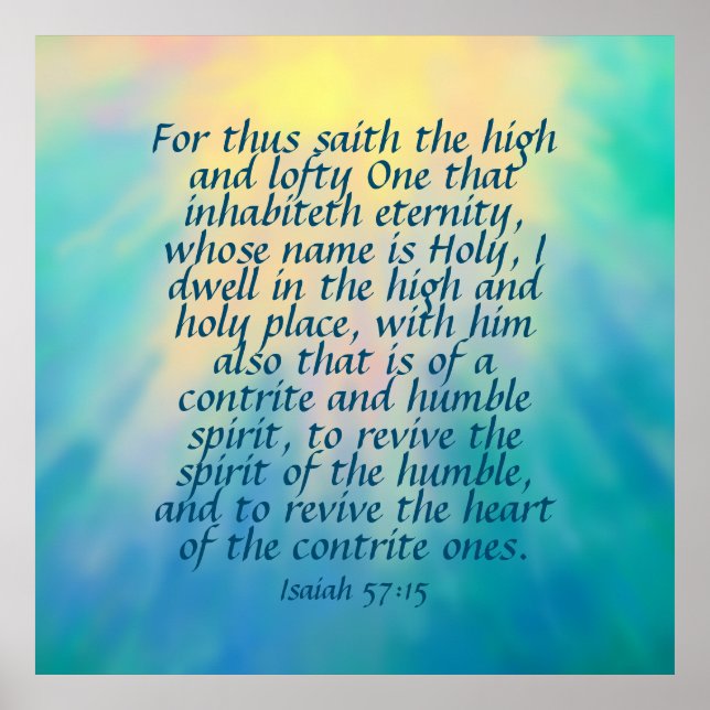 Poster Ésaïe 57:15 (Devant)
