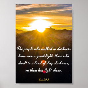 Poster Ésaïe 9:2 - Verset biblique