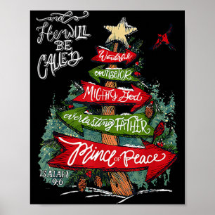 Poster Ésaïe 9_6 Et Il Sera Appelé Jésus Noël C