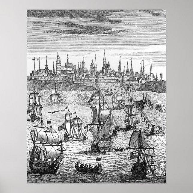 Poster Escadron anglais transportant des troupes (Devant)
