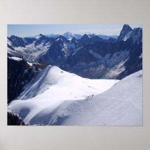 Poster Escalade dans le massif du Mont Blanc, Chamonix, F