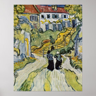 Poster Escalier d'Auvers par Vincent Willem van Gogh