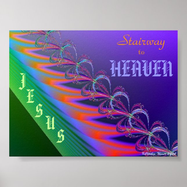 Poster Escalier vers le ciel est Jésus Christ (Devant)