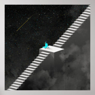 Poster Escalier Vers Les Étoiles