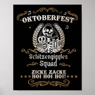 Poster Escouade allemande Schitzengiggers Zicke Zacke Hoi