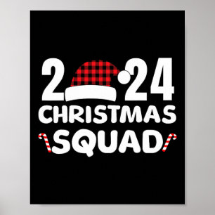 Poster Escouade de Noël 2024 Famille Groupe Correspondant