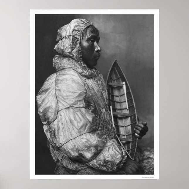 Poster Eskimo Kayaker & Toy Boat 1922 (Devant)