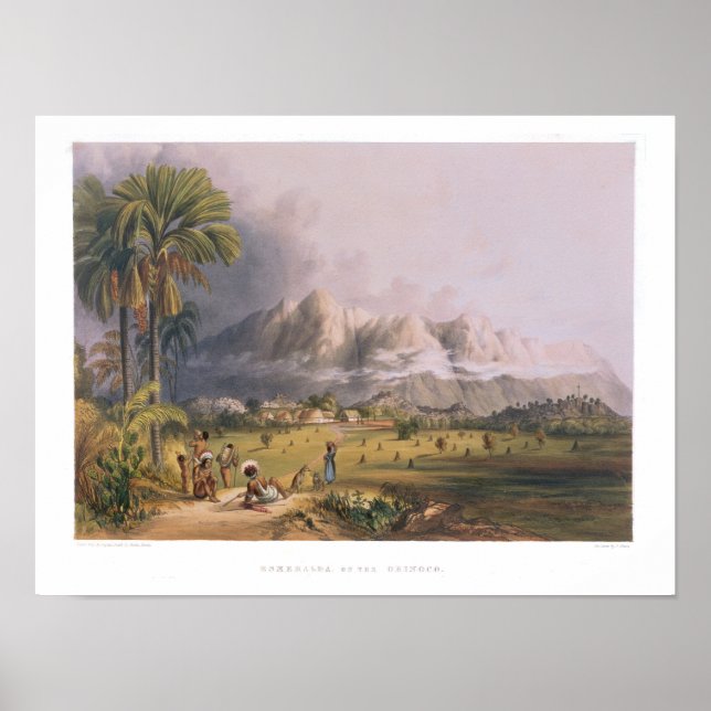 Poster Esmeralda, sur l'Orinoco, site d'une Missi espagno (Devant)