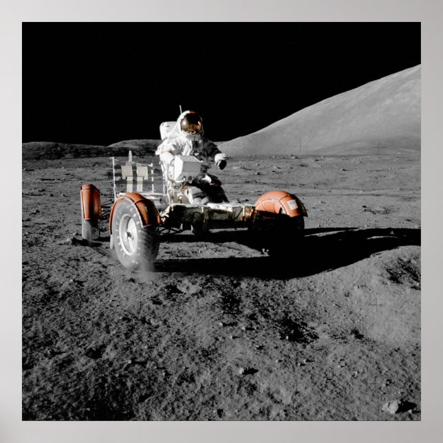 Poster espace astronaute du véhicule d'atterrissage de lu (Devant)