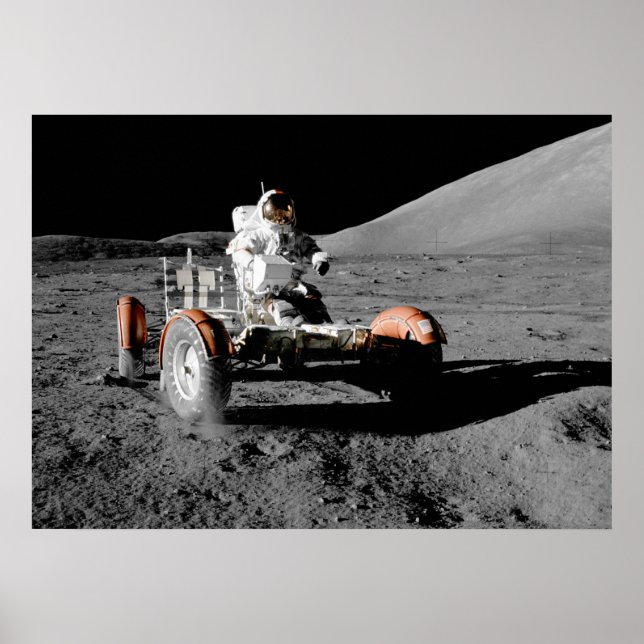Poster espace astronaute du véhicule d'atterrissage de lu (Devant)