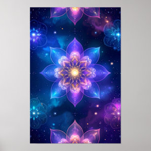 Poster Espace cosmique du Lotus éthérée