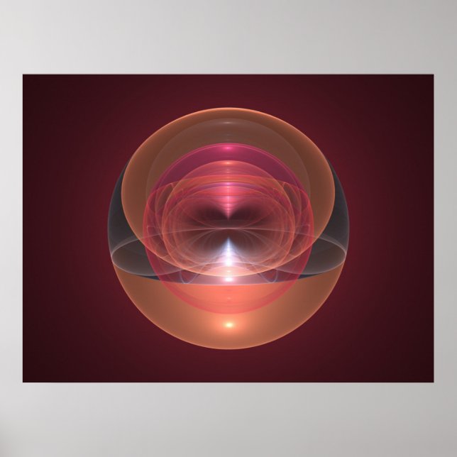 Poster Espace d'Art Optique Sphère Fractale 01 (Devant)